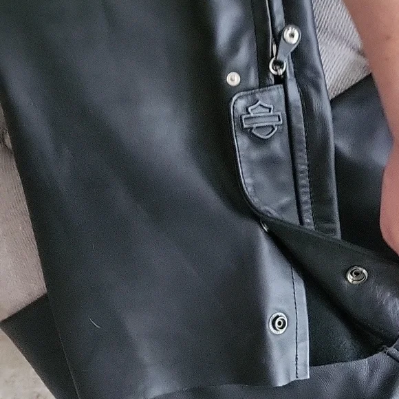 Harley-Davidson Black Leather Pants - Picture 4 of 9